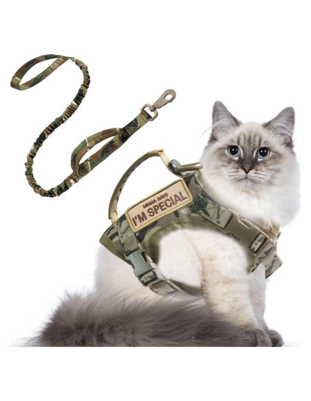 Arnés Táctico Ajustable AIWAI para Gato Grande Camuflaje