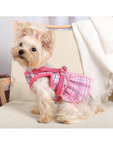 Arnés para Perro Kosiyi Rosa Pequeño Ajustable Transpirable