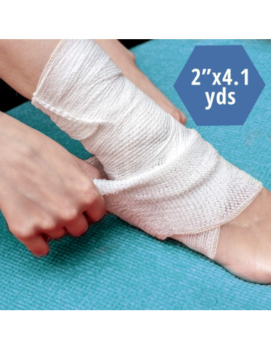 Venda de Gasa Elástica Conformable MED PRIDE 5 cm x 4.1 m - 12 Rollos