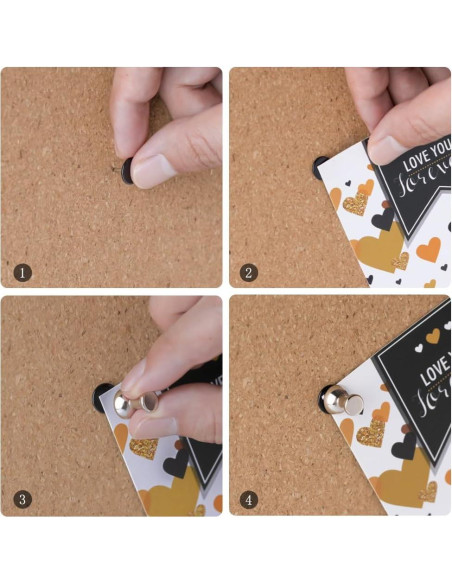 Set de 20 Chinchetas Magnéticas Rhinocats - Organizador de Pared