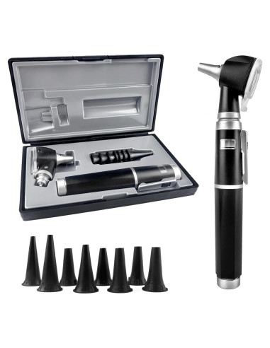 Otoscopio HONSUN LCD 2 Generación con Luz LED - Negro