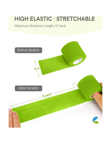 Vendaje Autoadhesivo FriCARE 2" x 5,08m Kit 6 Rollos Arcoíris