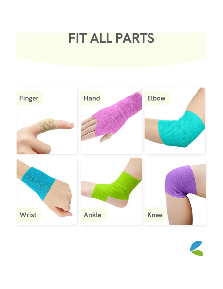 Vendaje Autoadhesivo FriCARE 2" x 5,08m Kit 6 Rollos Arcoíris