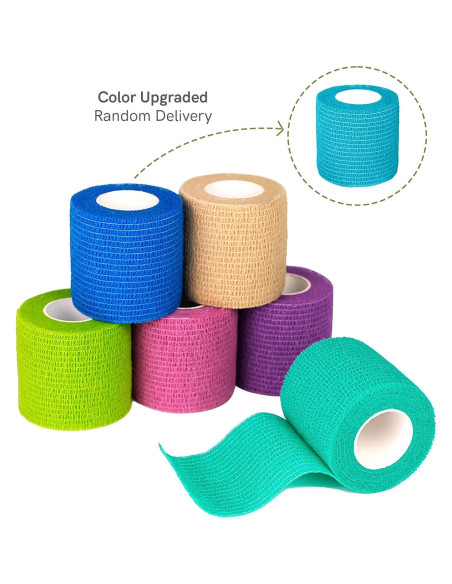 Vendaje Autoadhesivo FriCARE 2" x 5,08m Kit 6 Rollos Arcoíris