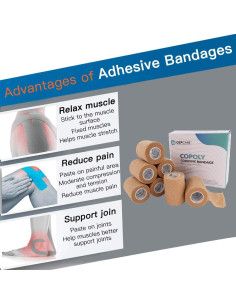 Venda Cohesiva Autoadhesiva GSPCARE 7,62 cm x 4,57 m 2