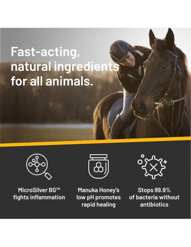 Gel en Spray Absorbine Silver Honey 226g para Heridas de Animales
