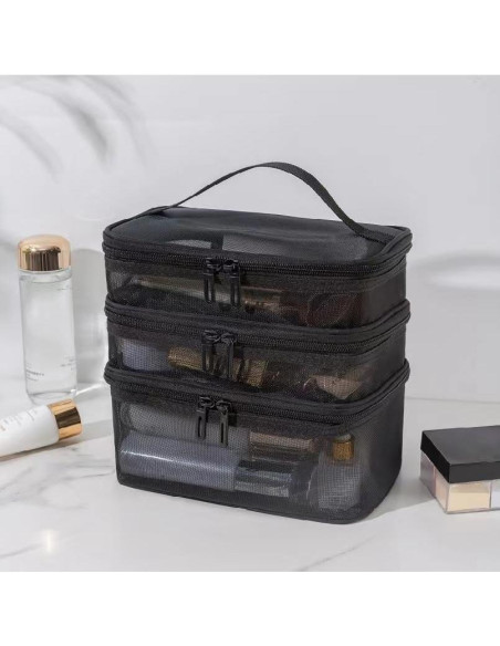 Juego de 3 Bolsas de Malla Tosnail con Cremallera y Asa