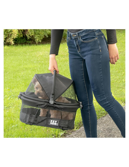 Transportín y Asiento de Coche Pet Gear VIEW 360 38 cm Onyx