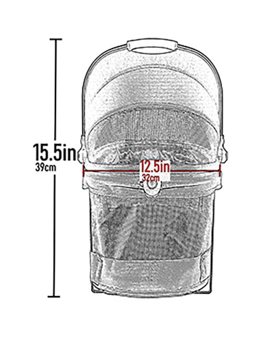 Transportín y Asiento de Coche Pet Gear VIEW 360 38 cm Onyx