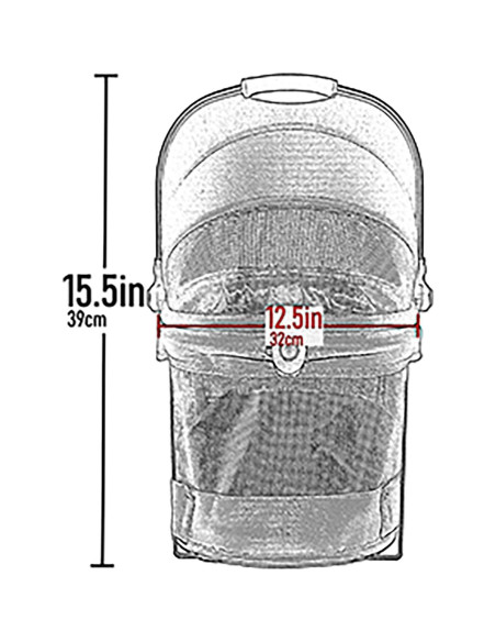 Transportín y Asiento de Coche Pet Gear VIEW 360 38 cm Onyx
