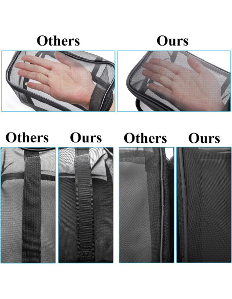 Juego de 3 Bolsas de Malla Tosnail con Cremallera y Asa