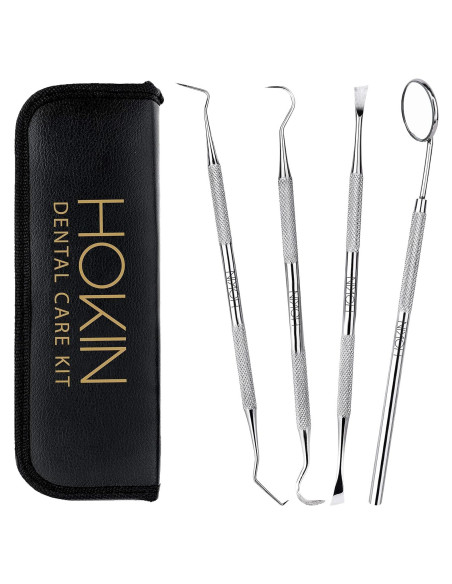Kit de Herramientas Dentales HOKIN 4 Piezas Acero Inoxidable