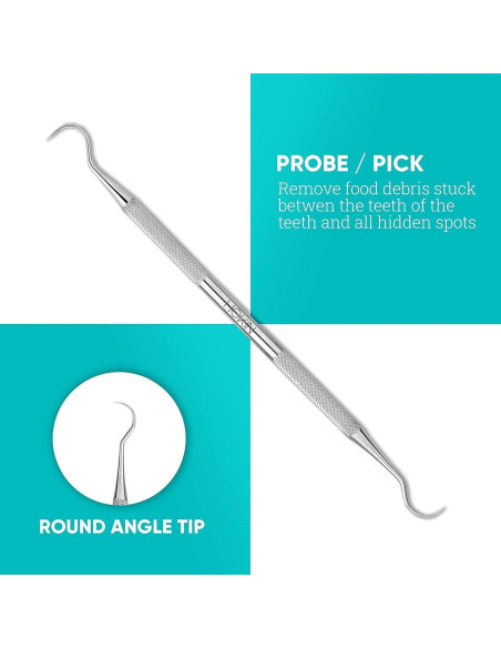 Kit de Herramientas Dentales HOKIN 4 Piezas Acero Inoxidable