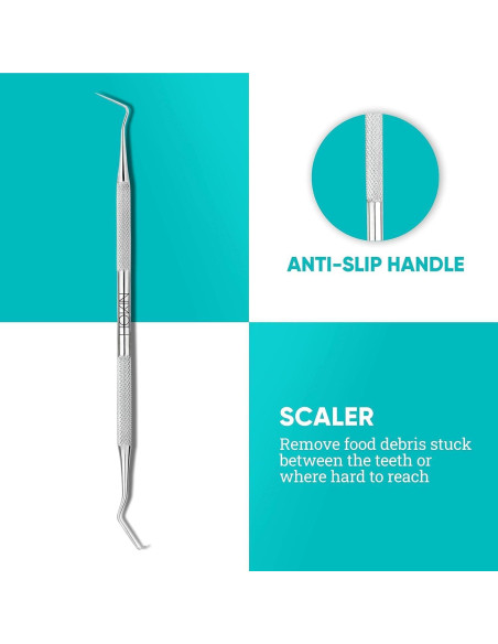 Kit de Herramientas Dentales HOKIN 4 Piezas Acero Inoxidable