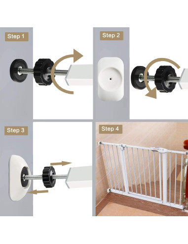 Extensor de Puerta para Bebés Vmaisi - 4 Piezas 12 cm