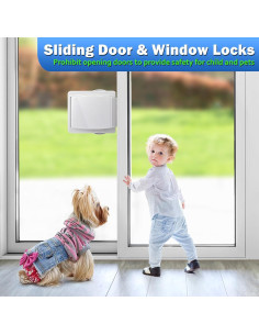 Cerradura de Puerta Corredera ZRFCXE Paquete de 2 Seguridad 2