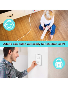 Cubiertas de Enchufes de Seguridad Infantil 55 Piezas ABS 2