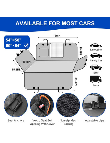 Funda de Asiento para Perros EasyHaWei X-Large Impermeable