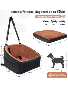 Asiento Elevador para Perros NEEZUKAR Negro 50x49 cm 2