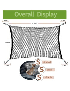 Barrera de Seguridad para Perros MHWGY 120x86 cm Auto 2