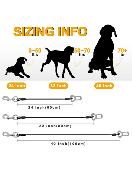 Arnés para Perros Mi Metty Cinturón Seguridad 100 CM Negro