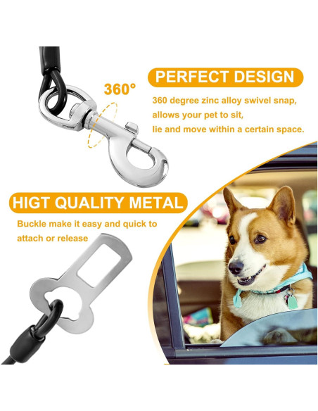 Arnés para Perros Mi Metty Cinturón Seguridad 100 CM Negro