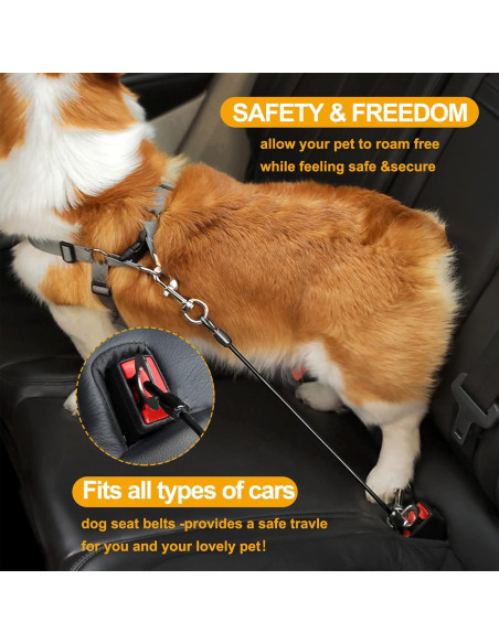 Arnés para Perros Mi Metty Cinturón Seguridad 100 CM Negro