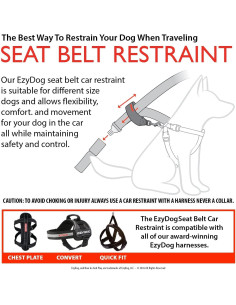Cinturón de Seguridad para Perro EzyDog Universal 27.9x5.1cm 2