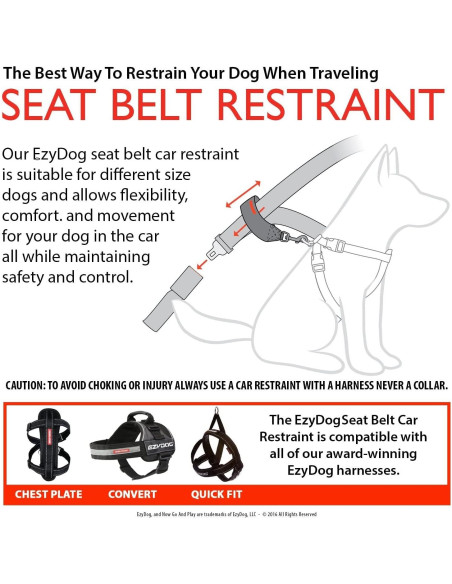 Cinturón de Seguridad para Perro EzyDog Universal 27.9x5.1cm