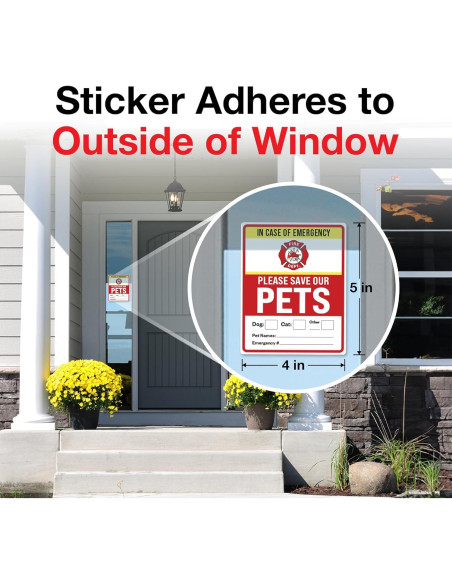 Calcomanías de Alerta para Mascotas Pixelverse 6pk 10x13cm