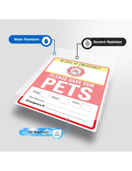 Calcomanías de Alerta para Mascotas Pixelverse 6pk 10x13cm