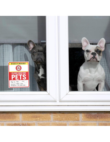 Calcomanías de Alerta para Mascotas Pixelverse 6pk 10x13cm