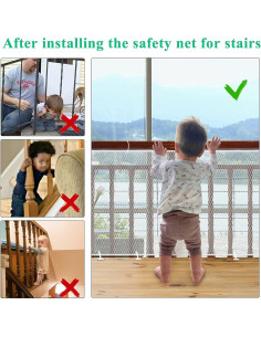 Red de Seguridad para Niños 299,7x73,7 cm Blanca - S5 2