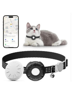 Rastreador GPS para Gatos HONGTOP Negro, Sin Cuota Mensual