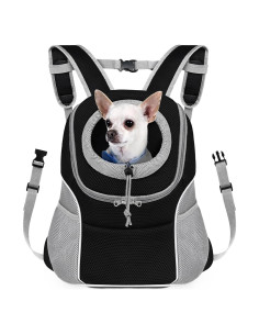 Mochila Porta Perro WOYYHO Gris Tamaño L 10-14 lbs