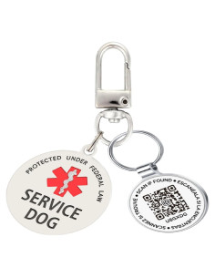 Placa de Identificación Personalizada FOTN Perro Servicio QR