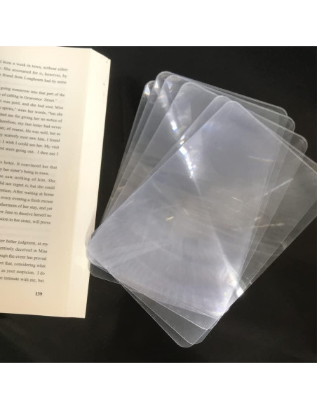 Lupas de Página 3X ZAYOIZY - 6 Piezas Portátiles 18x12cm