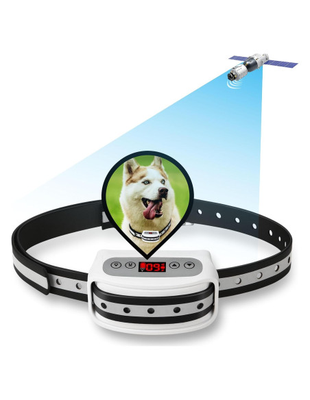Sistema de Cerca Inalámbrica GPS Petsfun para Perros Blanco