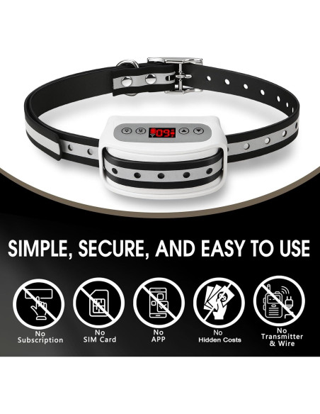 Sistema de Cerca Inalámbrica GPS Petsfun para Perros Blanco