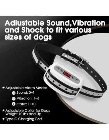 Sistema de Cerca Inalámbrica GPS Petsfun para Perros Blanco