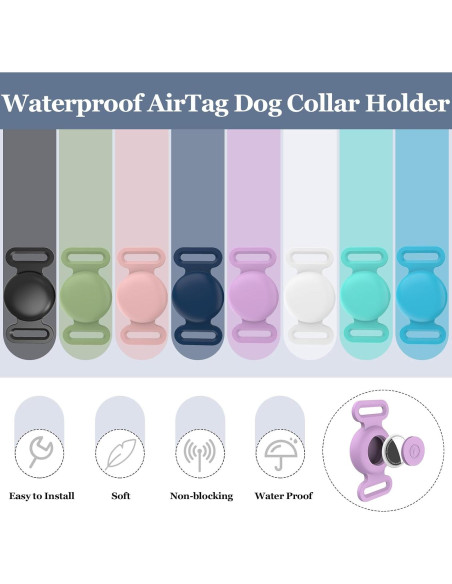 Soporte para Collar de Perro Tyanuzz AirTag Negro Tamaño M