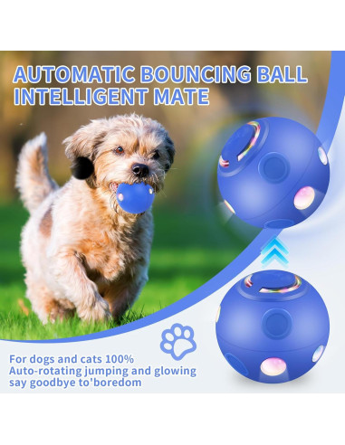 Bola Interactiva para Mascotas Jujingcw Recargable LED 6,86 cm