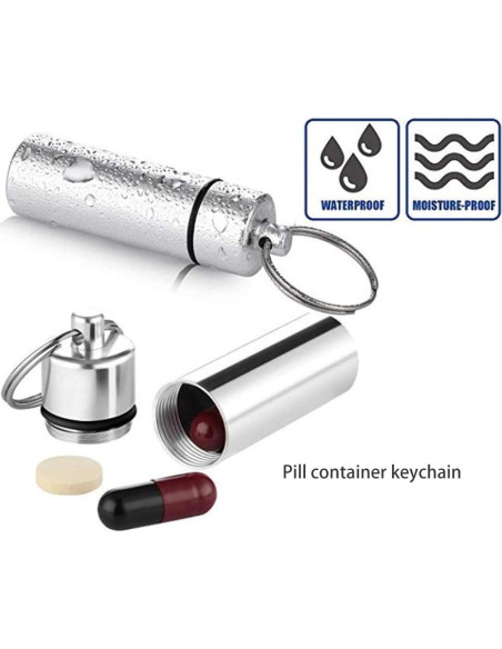 4 Cajas de Pastillas de Aluminio Portátiles a Prueba de Agua