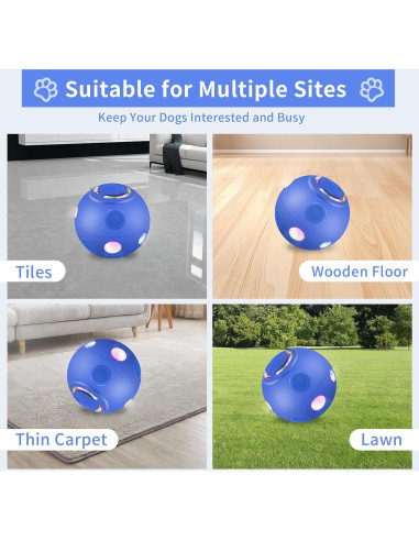 Bola Interactiva para Mascotas Jujingcw Recargable LED 6,86 cm