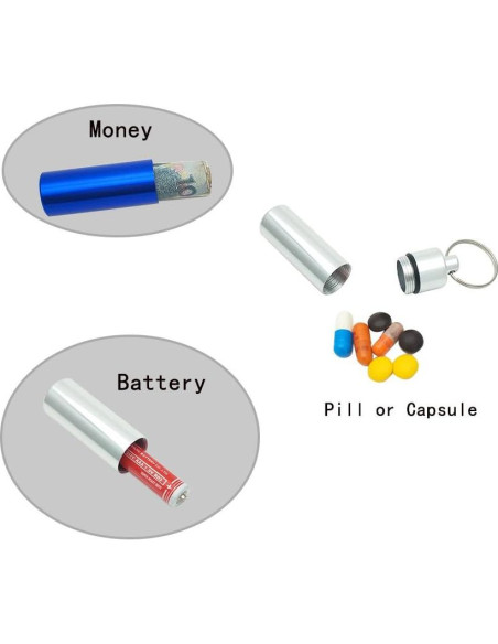 4 Cajas de Pastillas de Aluminio Portátiles a Prueba de Agua