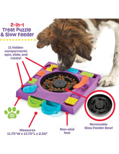 Rompecabezas Alimentador DJ Doggo Brightkins 2 en 1 para Perros 2