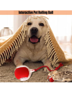Bola Interactiva Rodante para Perros Lfei 5cm Rojo 2