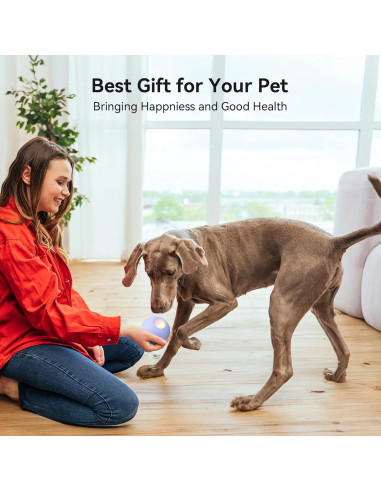 Bola Malvada PE Cheerble para Perros Medianos, Interactiva LED