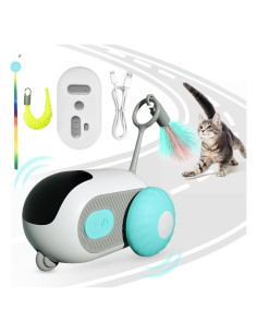 Juguete Interactivo Eléctrico para Gatos Control Remoto Azul