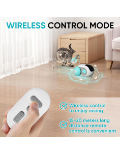 Juguete Interactivo Eléctrico para Gatos Control Remoto Azul 2